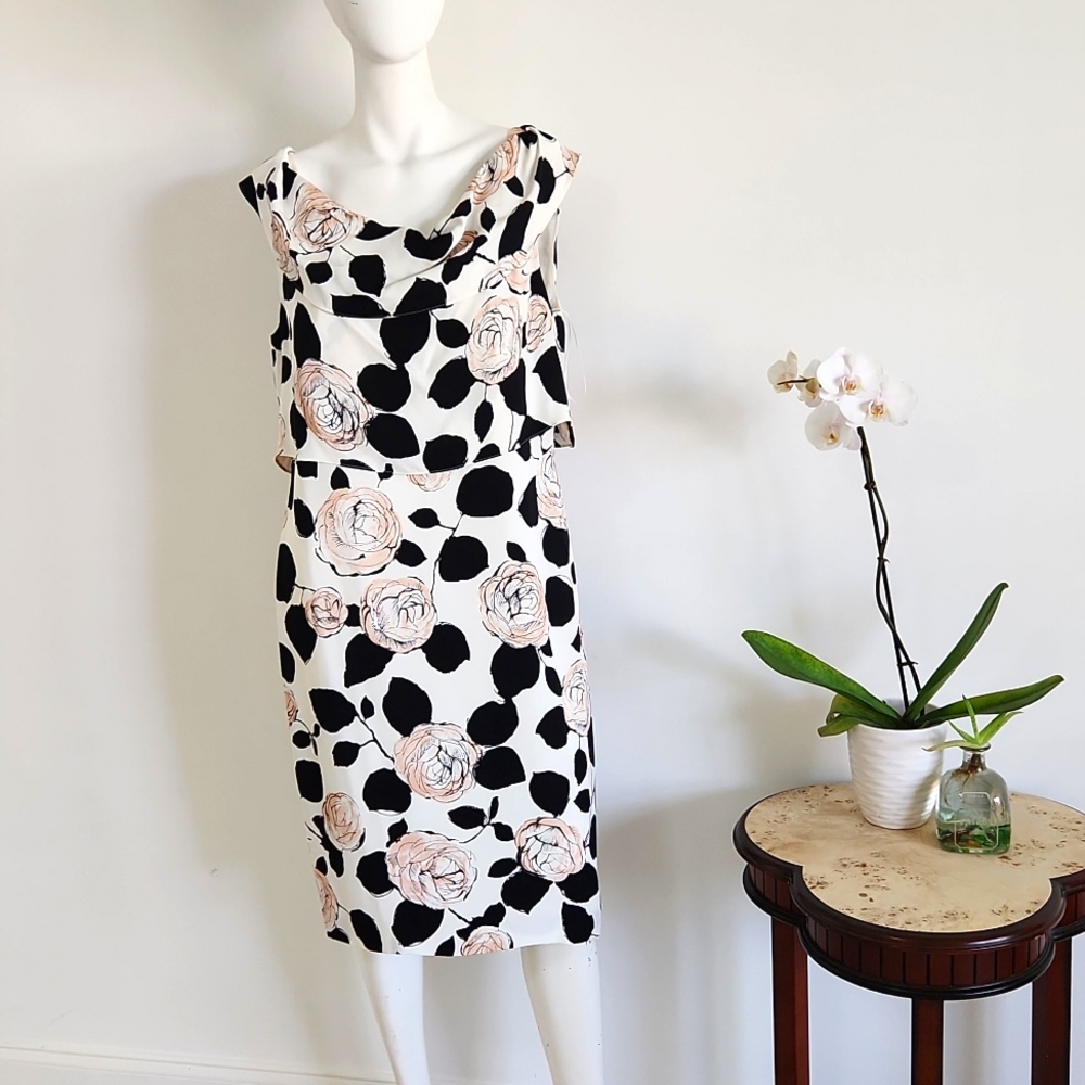 Escada Sleeveless Floral print dress